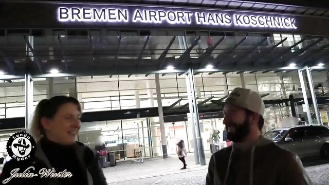 HD XXX Blonde MILF Amateur Stewardess Fucks in Airport - German Press Reported